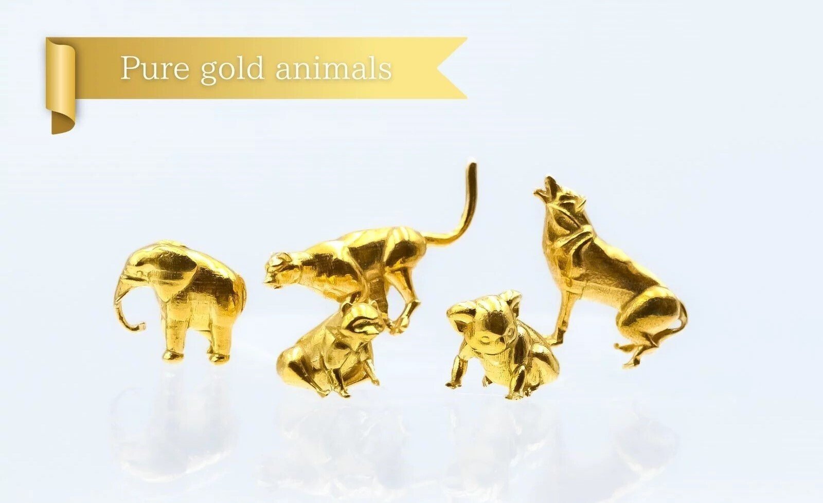 純金製品のJUNGOLDから「純度99.9％の無垢の純金でつくるミニチュア