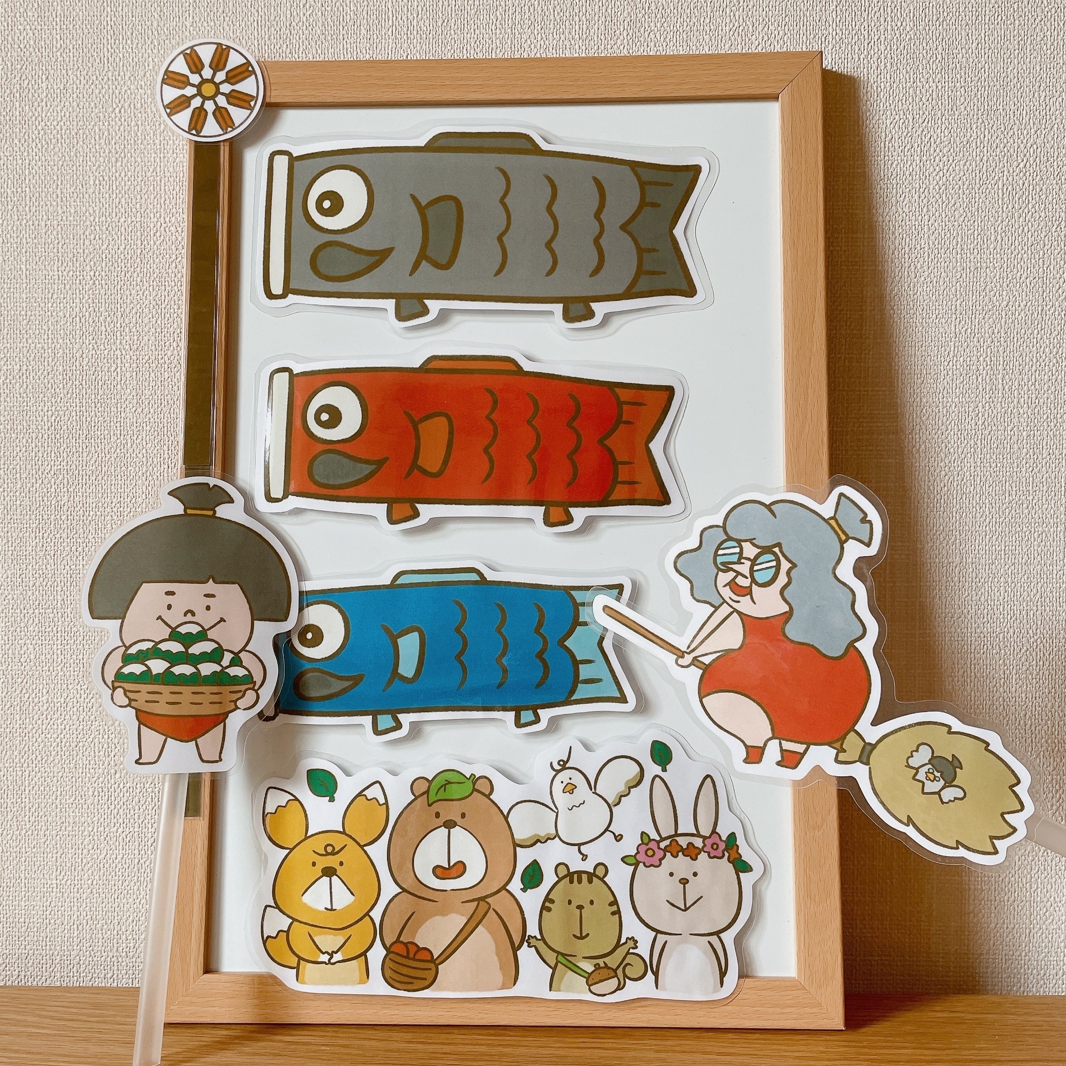 創作七宝の飾皿鯉のぼり端午の節句