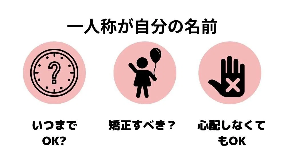 子供の一人称が名前なのはいつまで？　矯正すべき？やったこと　心配しなくてもＯＫ