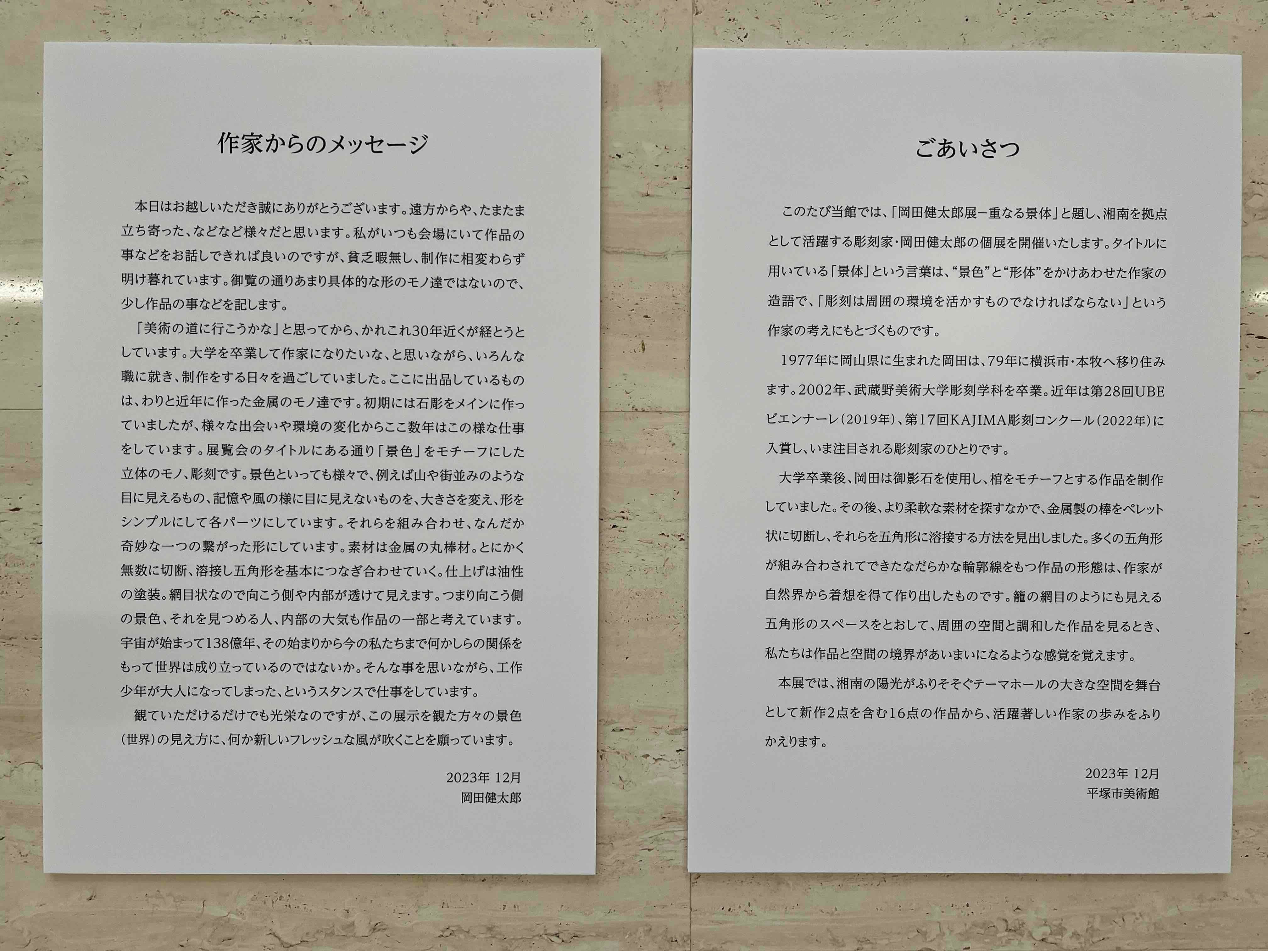 美術展2024#14】岡田健太郎 重なる景体＠平塚市美術館｜mata