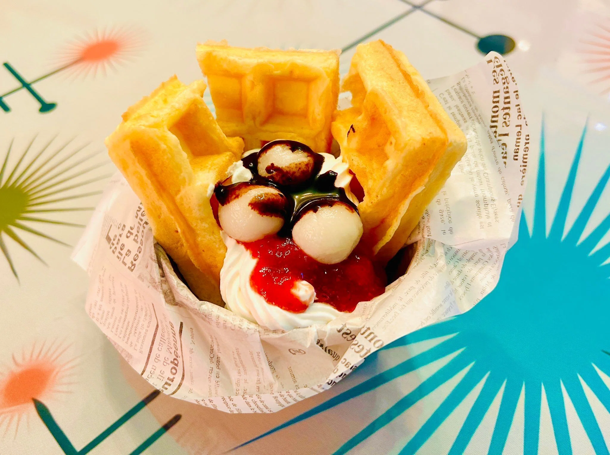 プルプルもちもちの米粉のワッフル！バターも牛乳も使わない