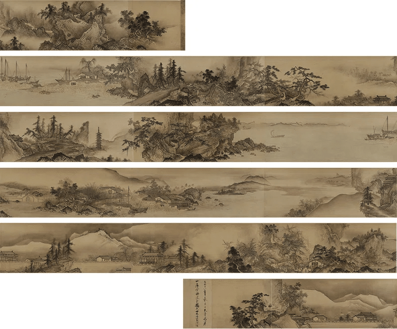 毛利博物館 雪舟筆 国宝 山水長巻(四季山水図) 原色原寸 講談社 国宝-絵画｜四季山水図（雪舟筆）［毛利博物館/山口］ | WANDER