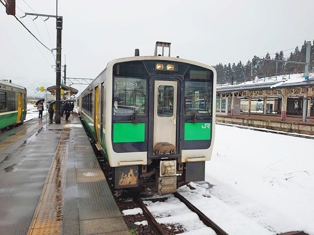 冬のJR只見線に小出駅から会津若松駅まで乗りました。タイムライン