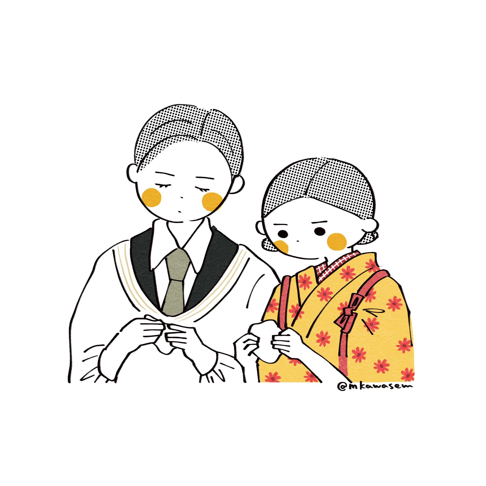 朝ドラ『虎に翼』イラスト（第3週）｜川瀬はる『くまさきさん』