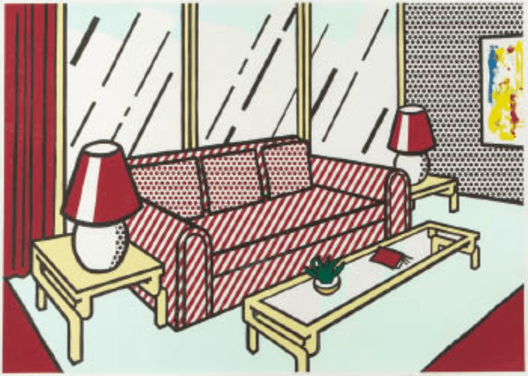 ロイ・リキテンシュタイン】 版画 / リトグラフ「Red lamps