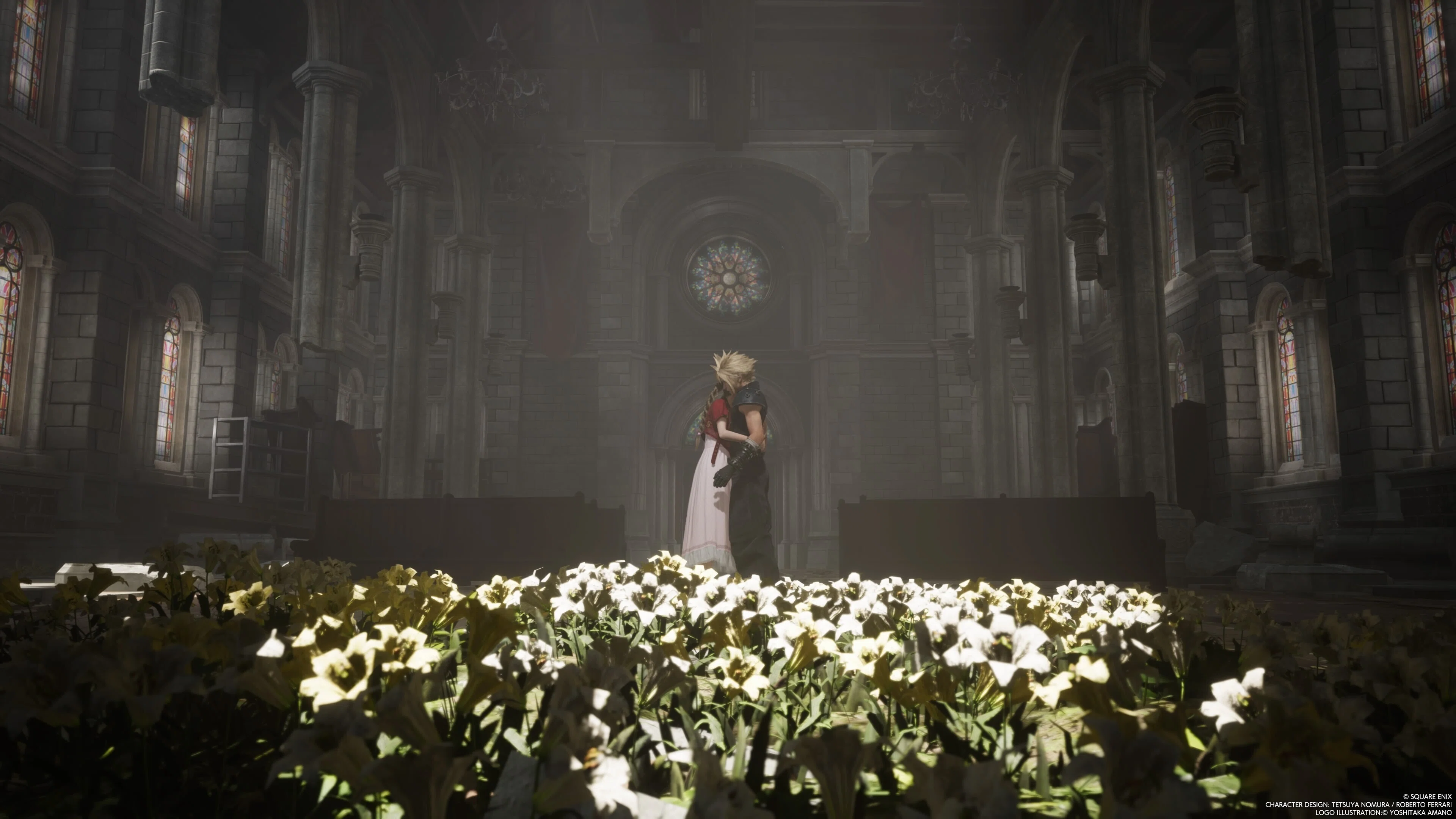 FF7 エアリス 衣装+靴+花とかご FF7 エアリス 衣装+靴+花