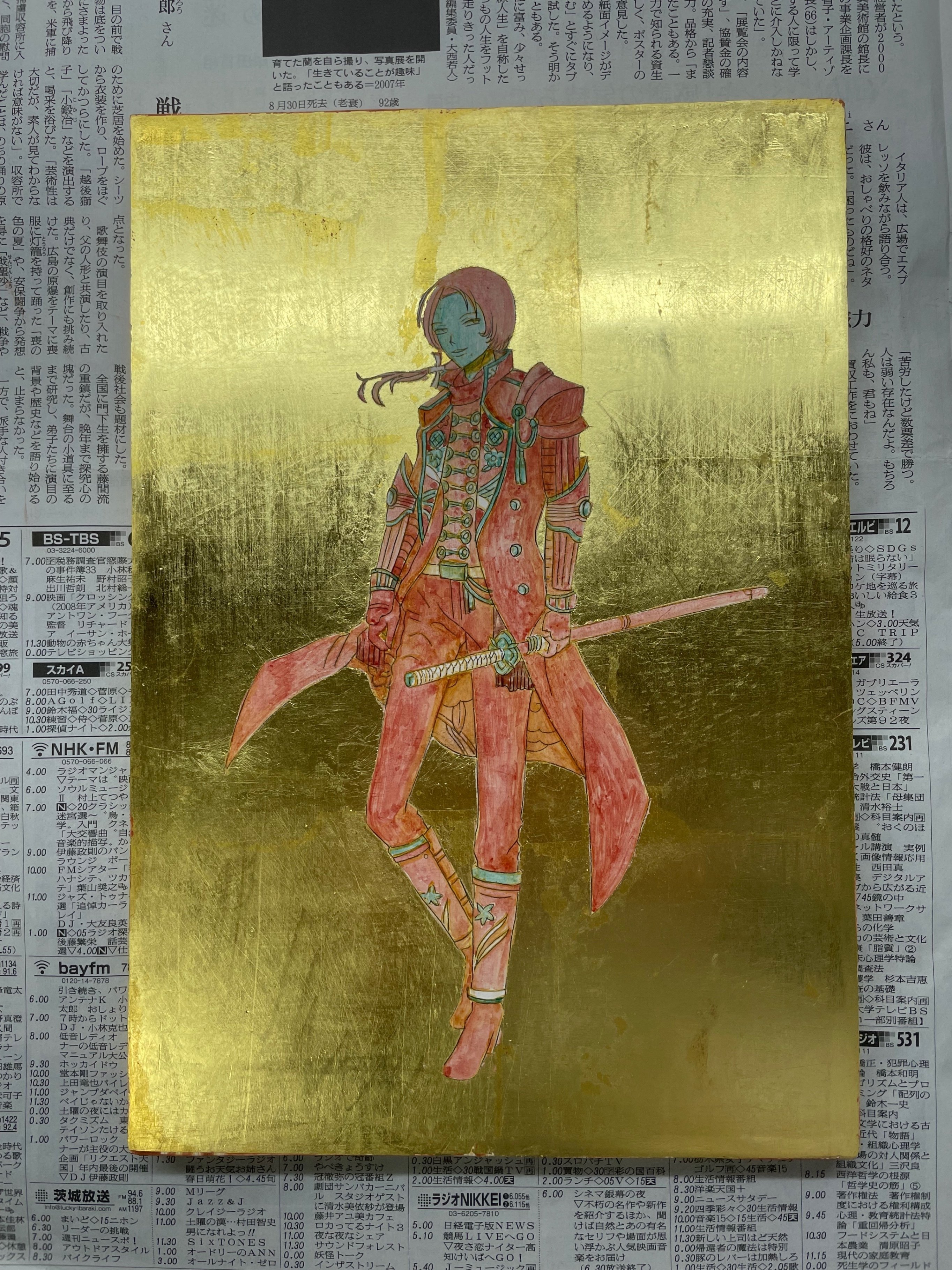テンペラ画制作過程8】下地色でモチーフを描く｜芳川