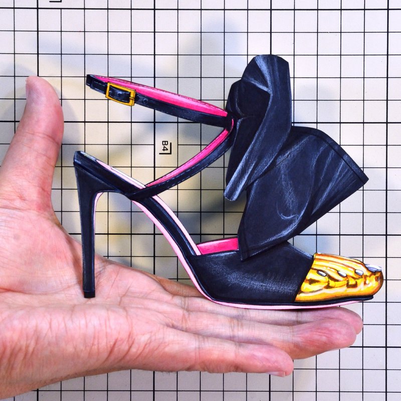 Shoes：02226 “Schiaparelli” Trompe-l'oeil Sandal（FW2024）