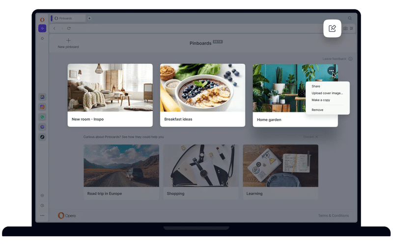 Operaブラウザ内蔵の「Pinboard」が便利という話 Pocketと似た類｜YUUKI_1365