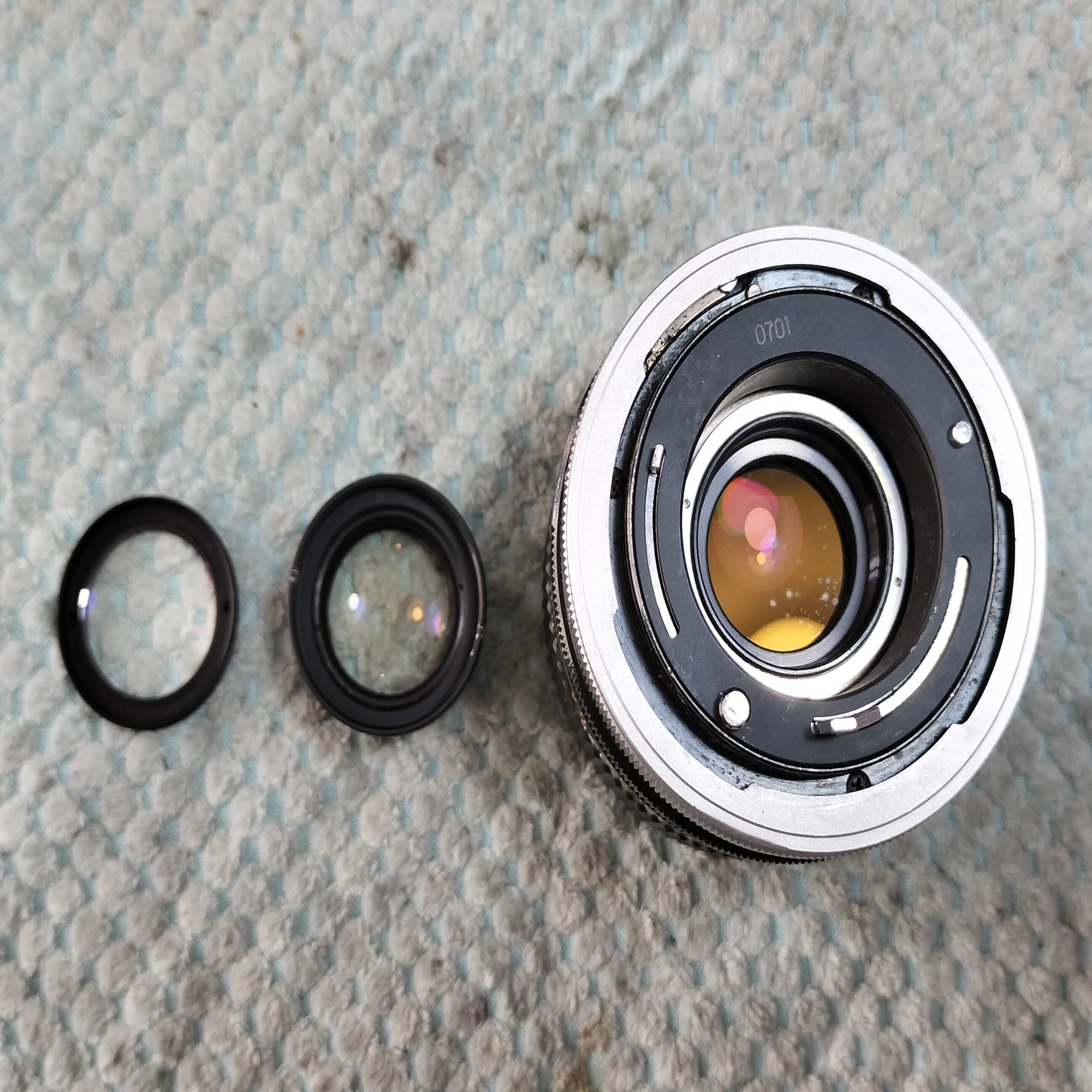 Canon FD 35mm F2 コンカーブ 凹玉の分解｜フィルムカメラ修理のアクア 