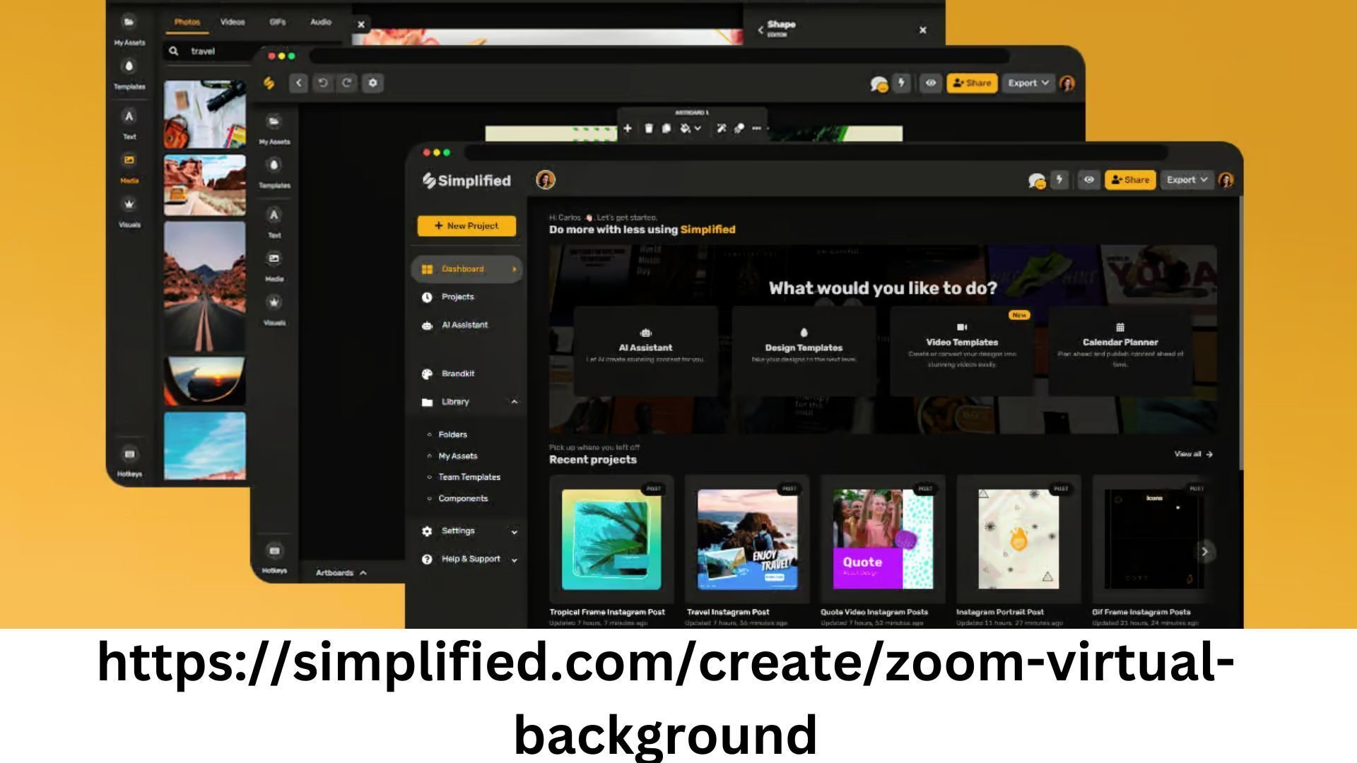 Personalize Your Space Simplified's Zoom Virtual Background Maker｜Zoom