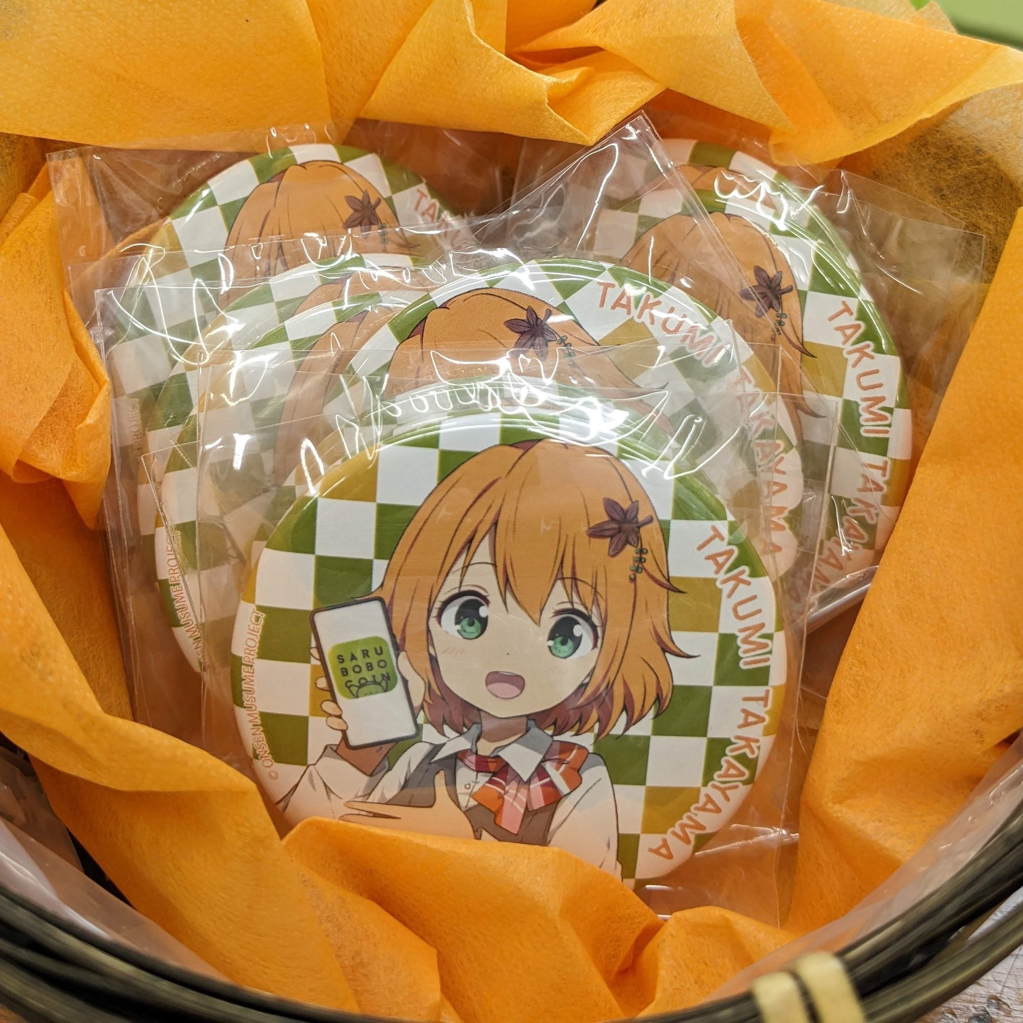 さるぼぼコインタウン】温泉むすめ高山匠美とのコラボグッズ、売ります！｜さるぼぼコイン