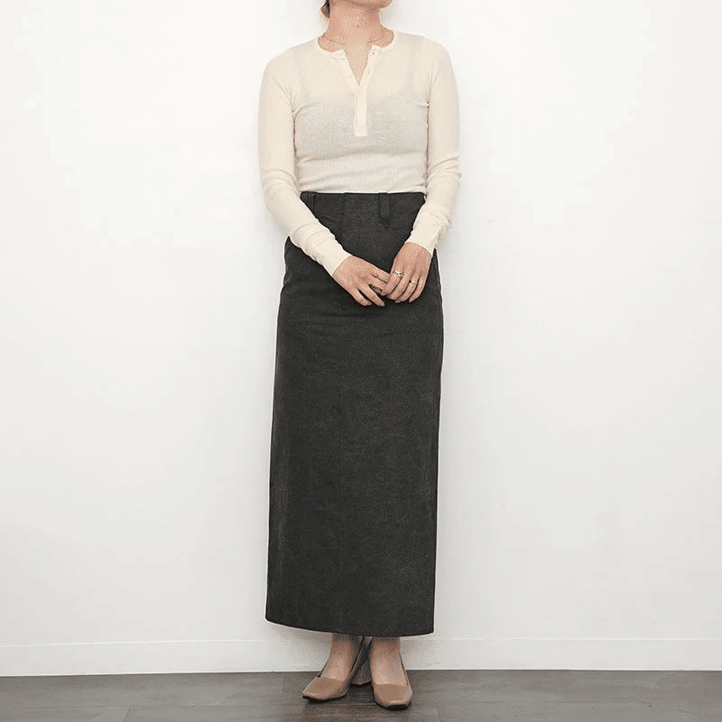 今着たいトップス【AURALEE】ORGANIC SOFT RIB HENLEY NECK L/S TEE