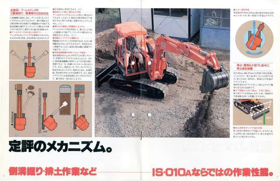 石川島播磨重工業 IS-010A ミニバックホー｜建設機械化ライブラリー