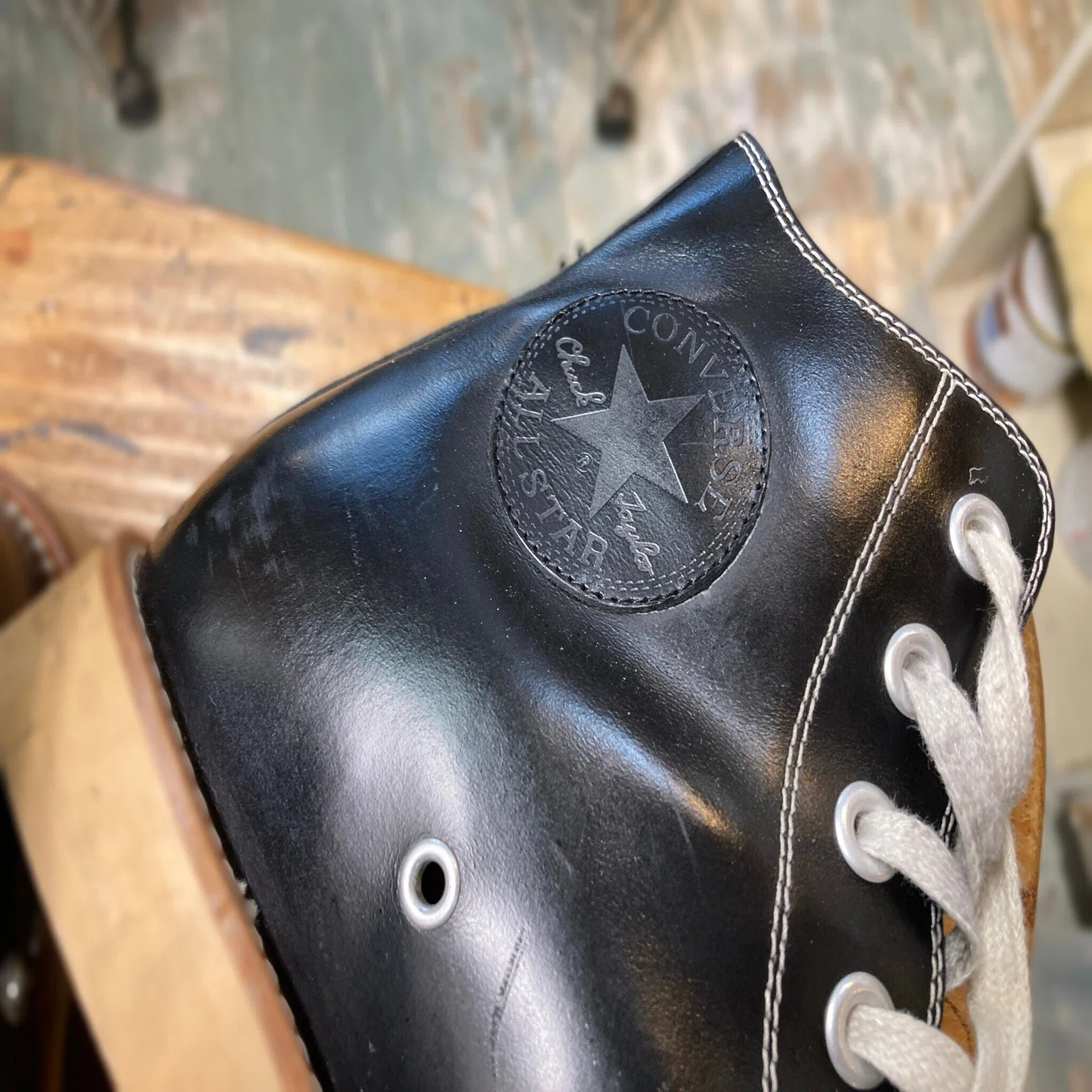 ソールカスタム/リソール】CONVERSE Leather All Star Dressed Hi 
