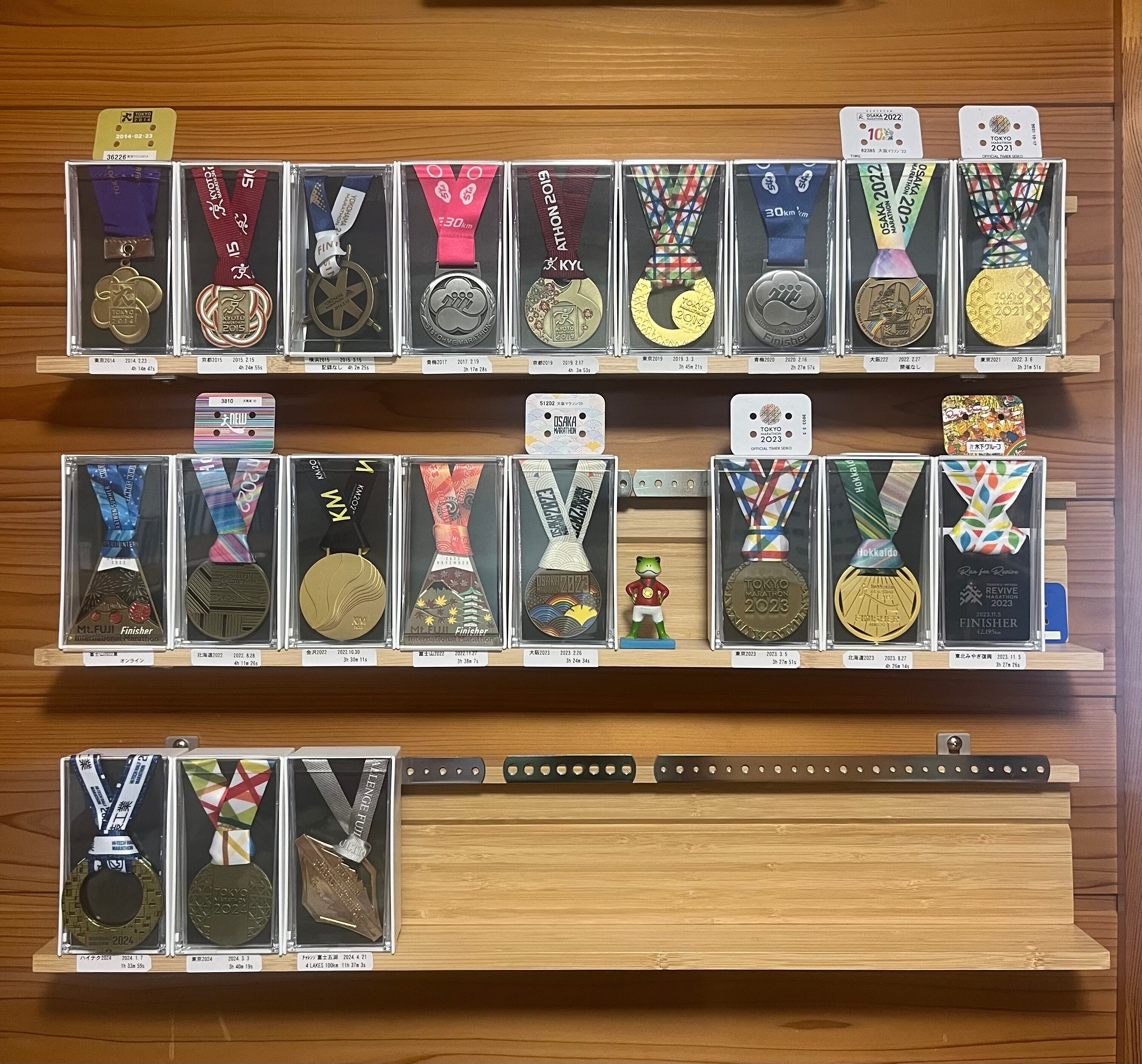 マラソン完走メダル　まとめ売り33個 マラソン完走メダルを飾ってみました｜Corridore