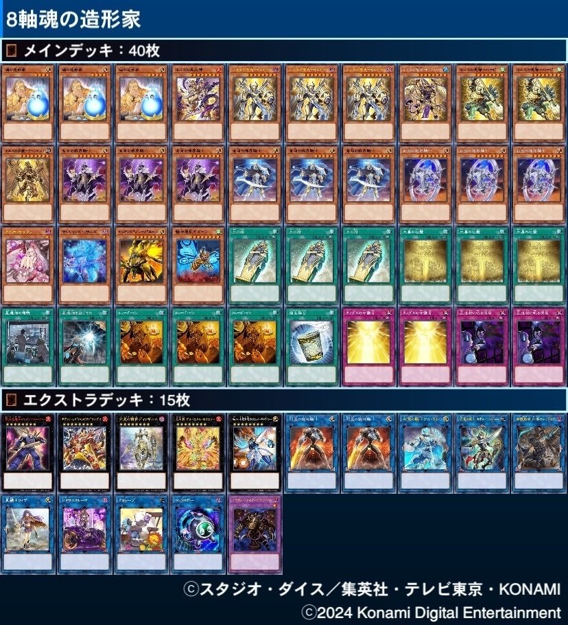 人気絶頂 デッキ紹介【8軸魂の造形家】｜ていくさん 遊戯王OCG デュエルモンスターズ