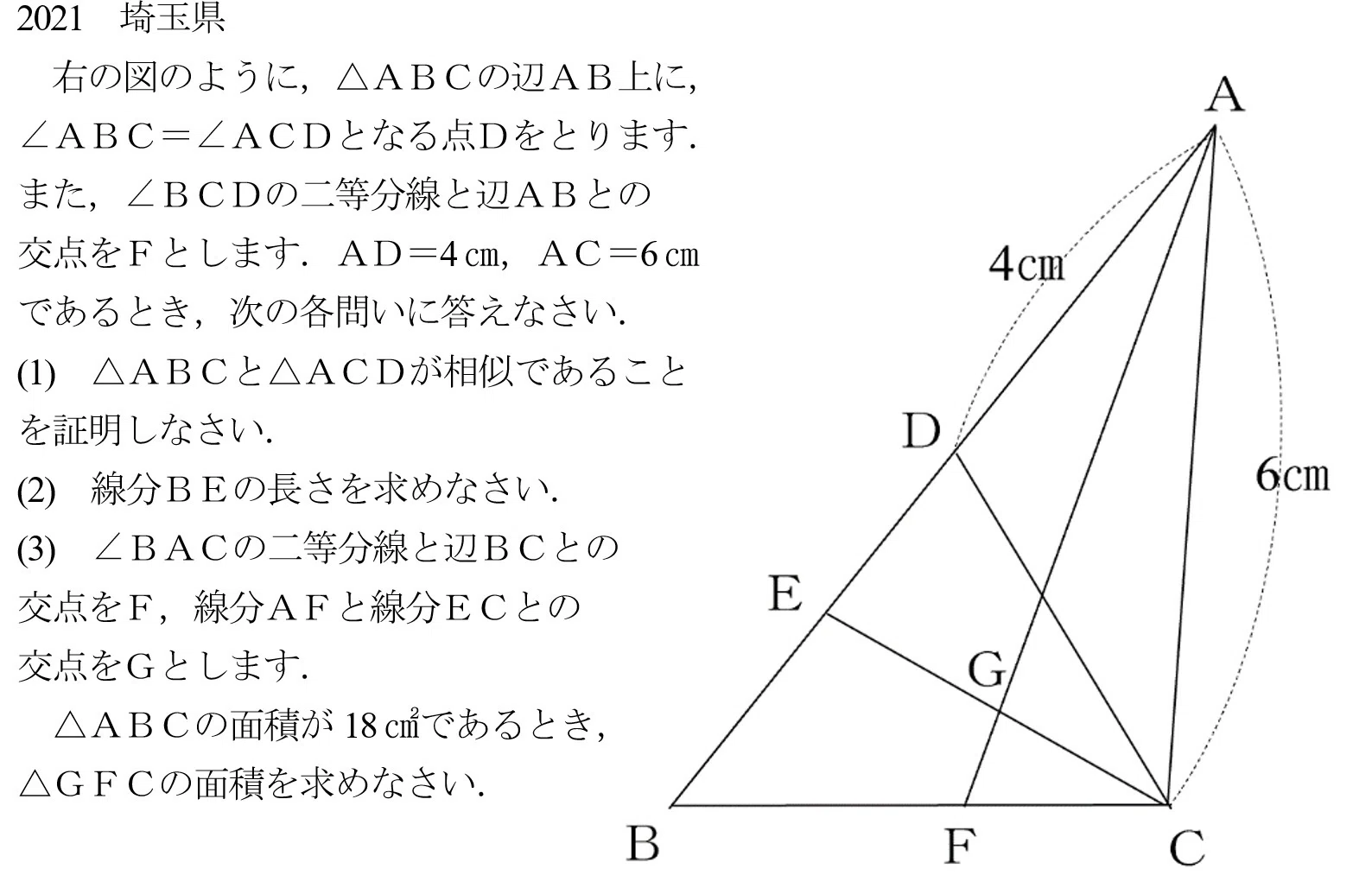32－2．2021年埼玉県 数学 補助平行線版｜谷津綱一｜数オリ・数学