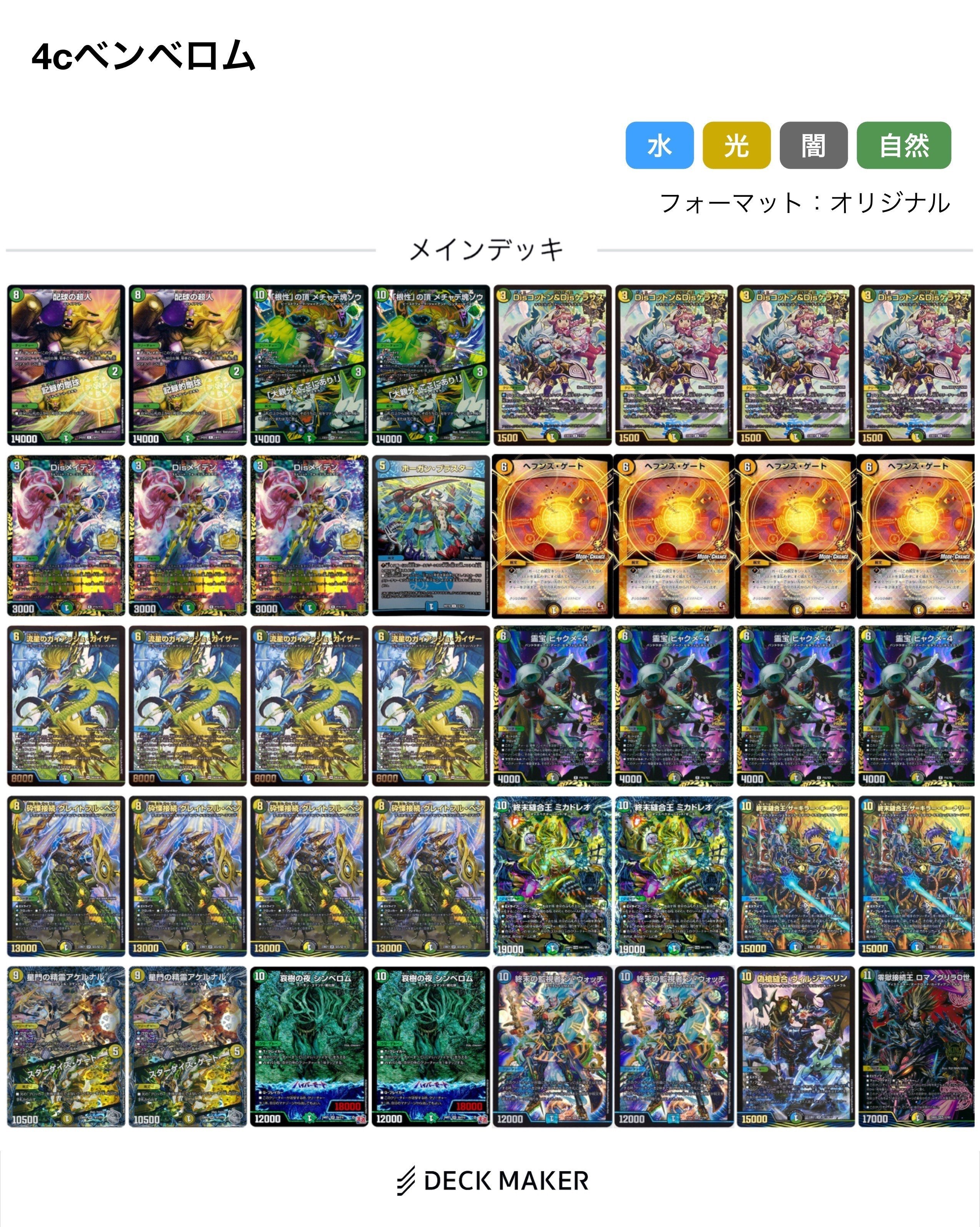 デュエマデッキ4c天門 デュエルマスターズ 4C天門 デッキレシピ詳細 | ガチまとめ