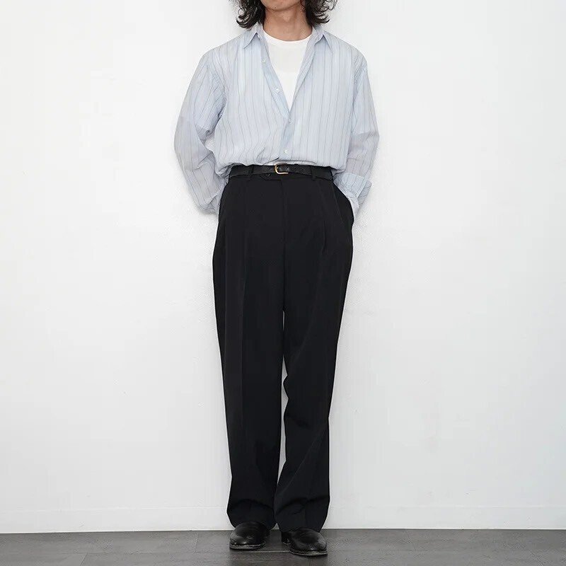 トップス AURALEE HARD TWIST FINX ORGANDY SHIRT HARD TWIST FINX ORGANDY SHIRT(LIGHT YELLOW CHAMBRAY) - H-L