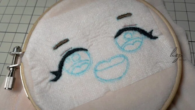 【推しぬい制作】お顔刺繍の練習①|ひつじデザイン