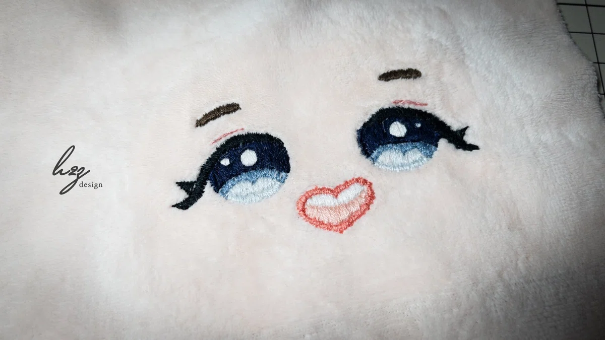 【推しぬい制作】お顔刺繍の練習①|ひつじデザイン