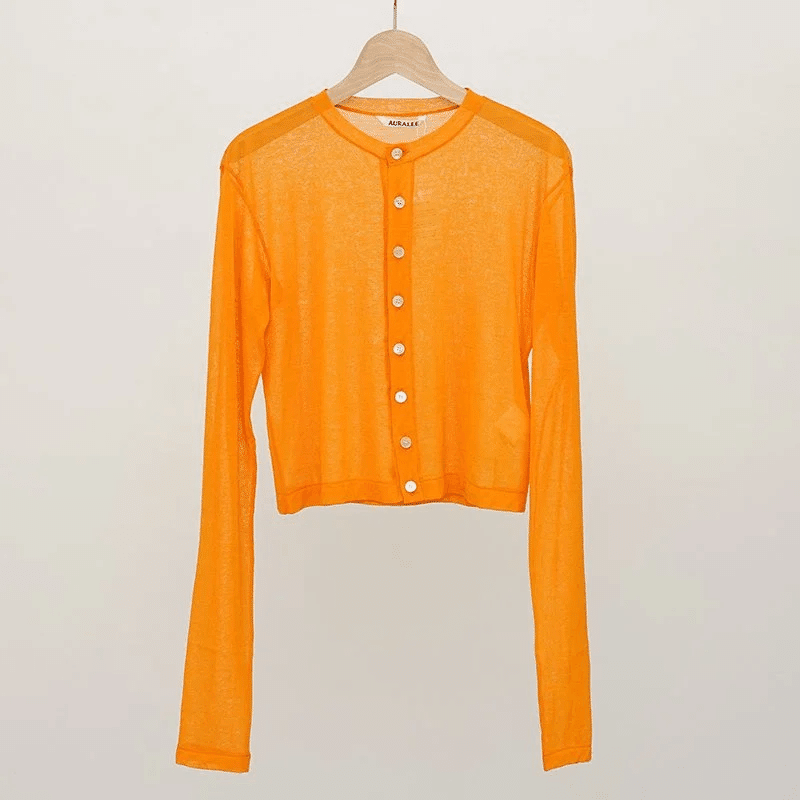 店頭人気No. 1【AURALEE】HARD TWIST COTTON GAUZE CARDIGAN 店頭人気No. 1【AURALEE】HARD TWIST COTTON GAUZE CARDIGAN