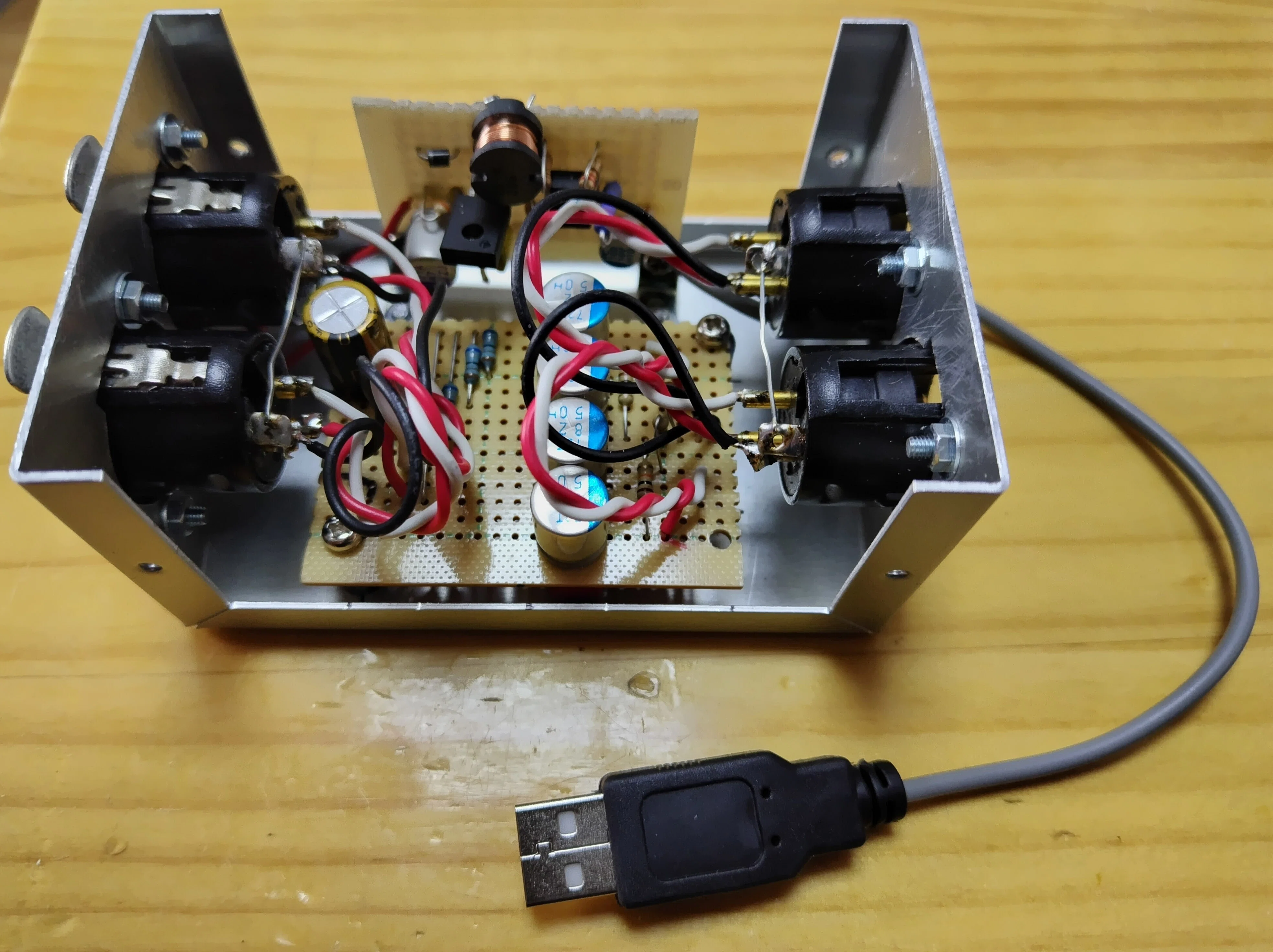 Lundahlトランス搭載高性能ファンタム電源　9V電源 モバイルバッテリーを使用したファンタム電源を作成する。その2｜まるこー