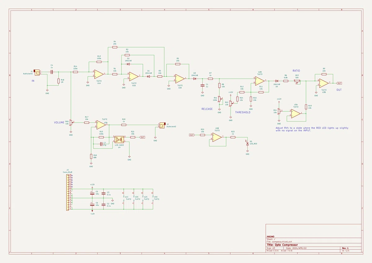 $9 opto compressor - DIY Eurorack Modular Synthesizer｜HAGIWO/ハギヲ