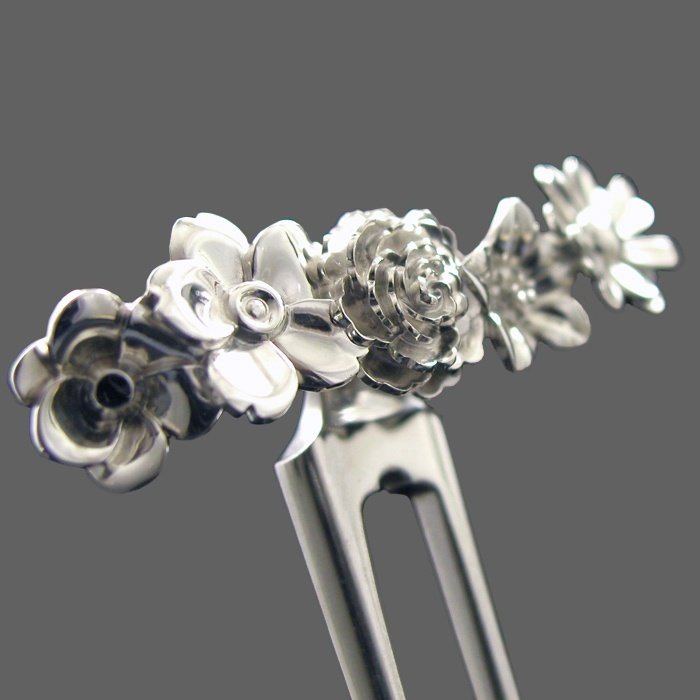 1 かんざし［彫金-春夏秋冬］SILVER925｜中泉