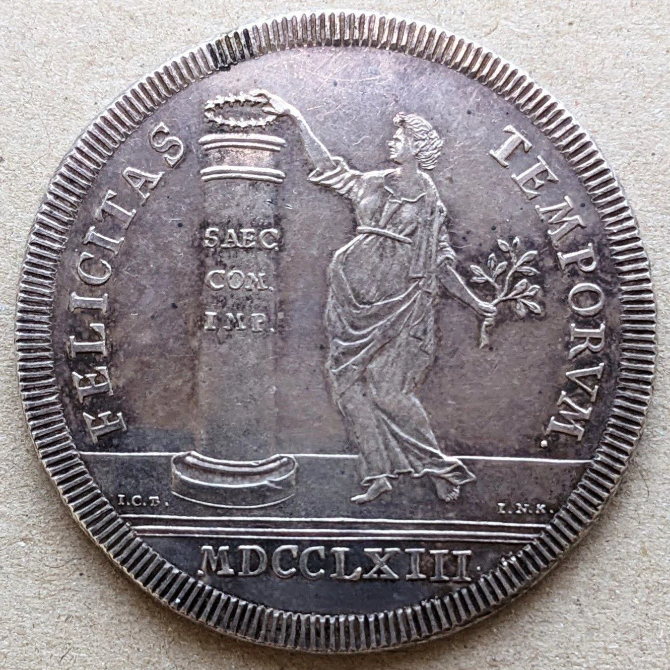 レーゲンスブルク フベルトゥスブルク条約記念 ターラー銀貨 (1763