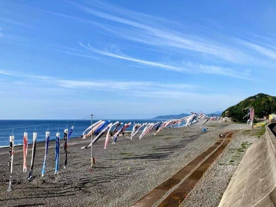 初夏の風物詩｢七里御浜の鯉のぼり｣（三重県熊野市）【紀伊半島を知る
