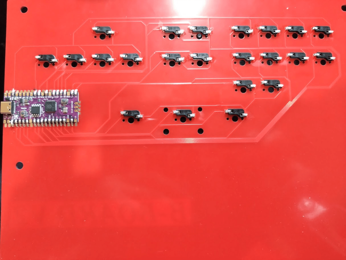 自作レバーレス　基板無し 基板を作れなくても自由な配置にできる薄型レバーレス自作して