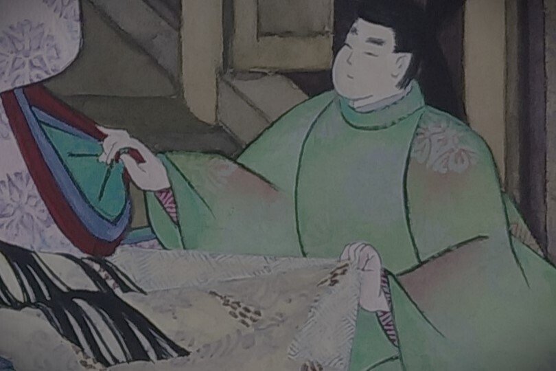 源氏物語　朧月夜の君　版画 GENJI＊REDISCOVERED 源氏物語絵巻 『花宴』之一｜眺窓庵