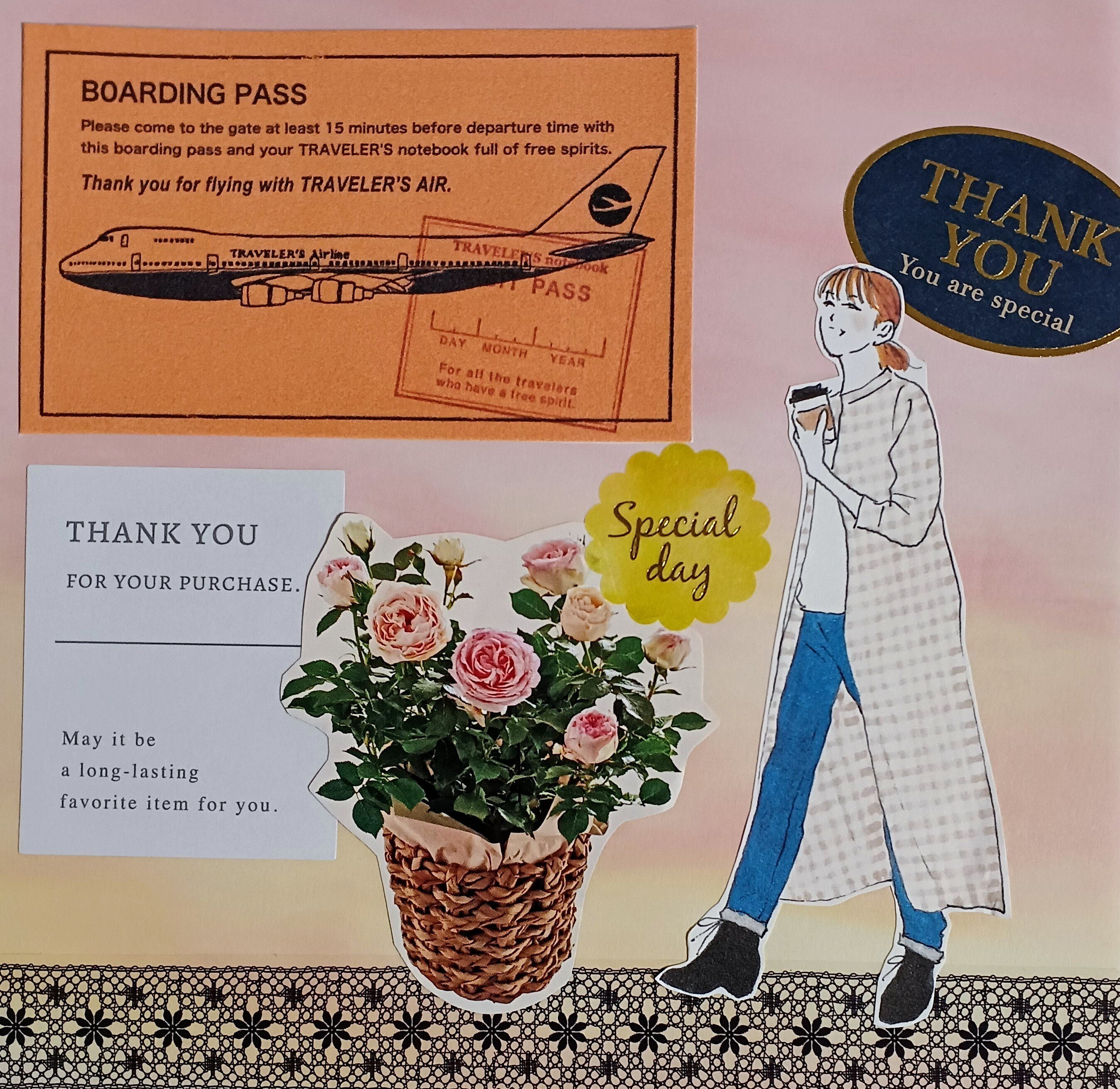 歩く姿は百合の花【コラージュアート】 歩く姿は百合の花コラージュアート