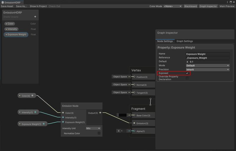Shader Graph の Emission Node を使って、発光させたい。【Unity HDRP】｜⌒(･ × ･)⌒ 兎 の 箪 笥