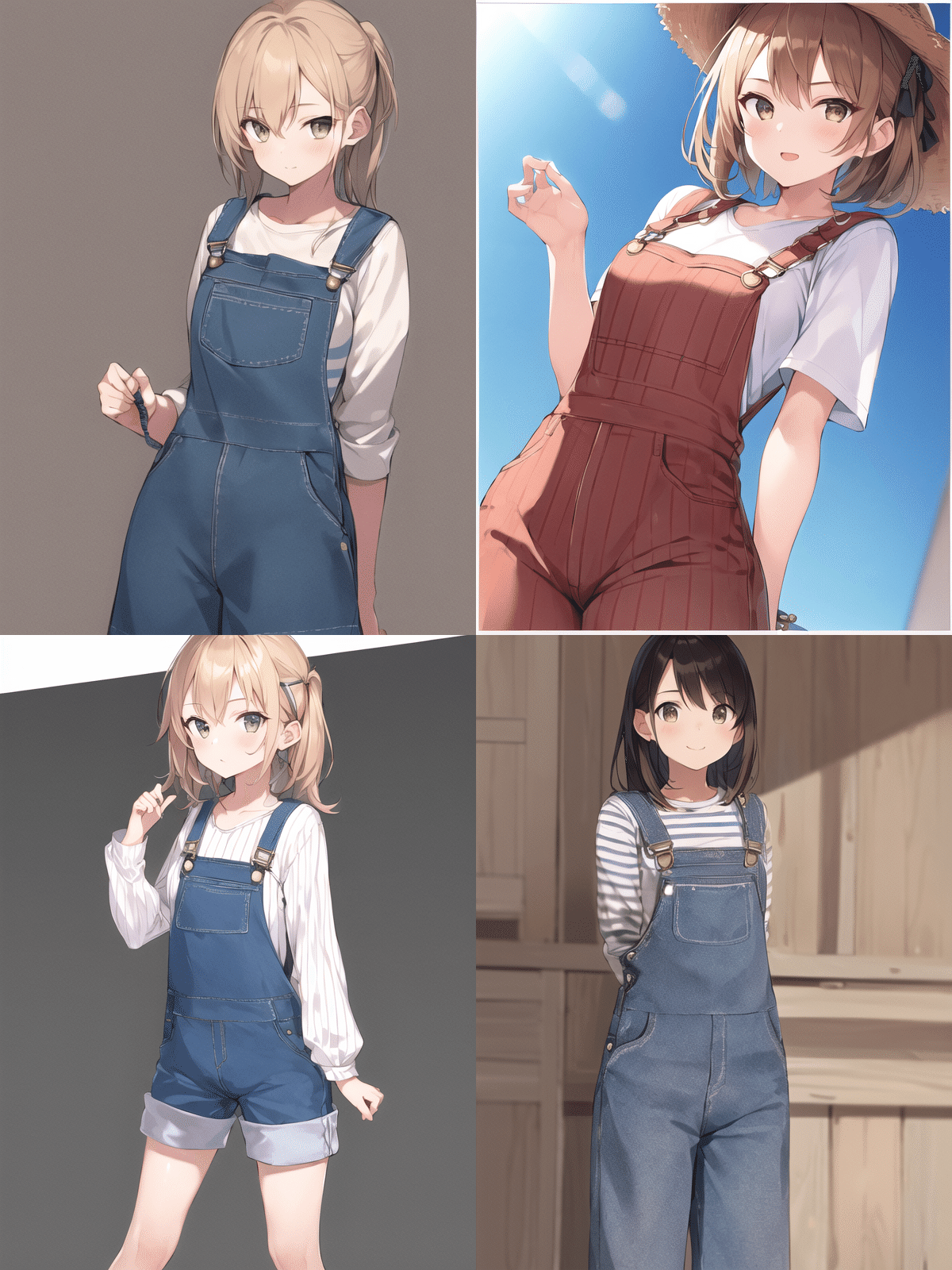 サロペット AI様 パンツ＆ズボン-サロペット-の呪文検証＆比較｜ないとめあしーぷ