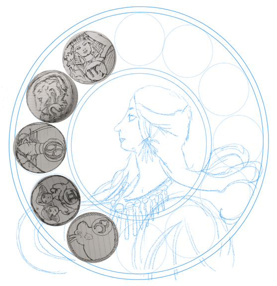 ミュシャ 黄道十二宮の練習④ (乙女座)｜Sans