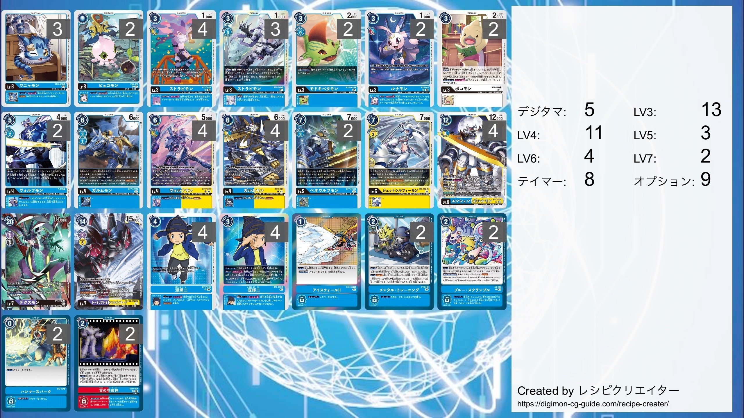 青ハイブリッドデッキ