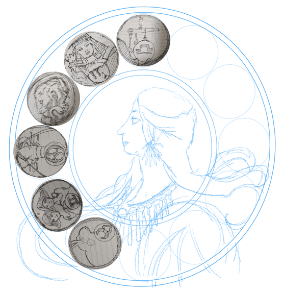 ミュシャ 黄道十二宮の練習⑤ (天秤座)｜Sans