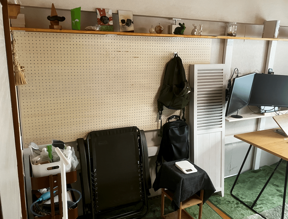 間仕切りパソコンデスク 右棚 ベルメゾン 組み立て済み 学習机