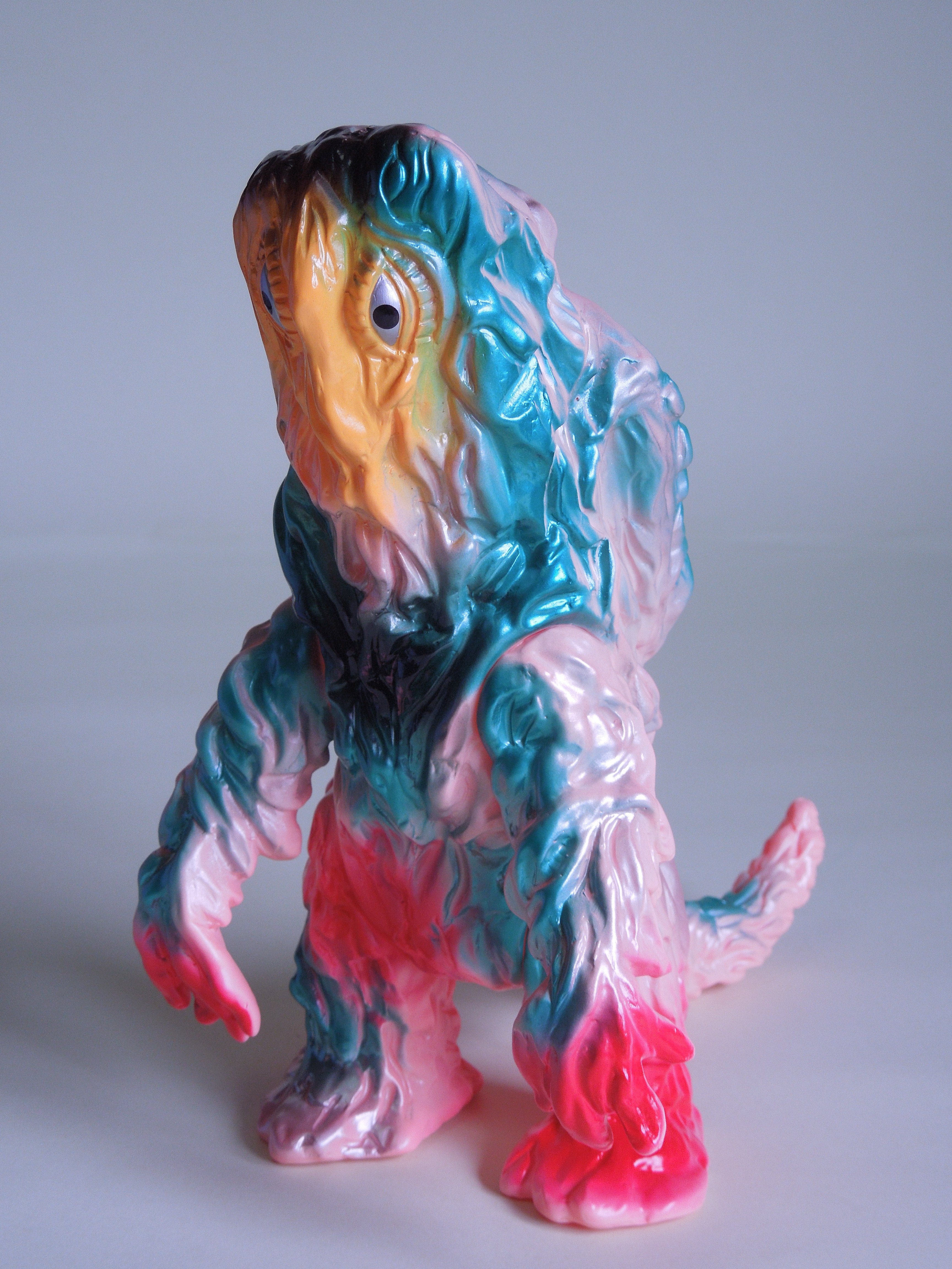 M1号 マンダ 第一期 緑 ピンク 蓄光版スタンダードサイズ ソフビ 3体