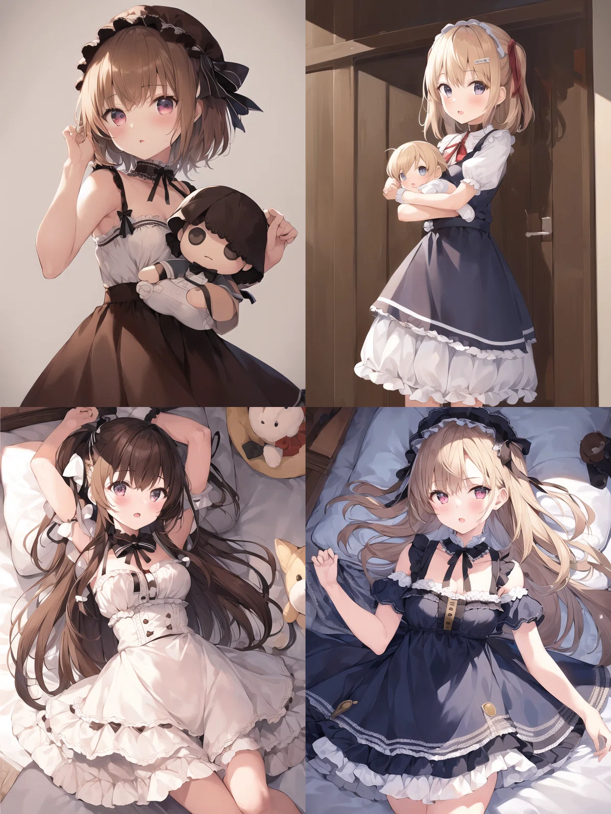 手描きイラスト 女の子 オリジナル ベビードール ベビードール