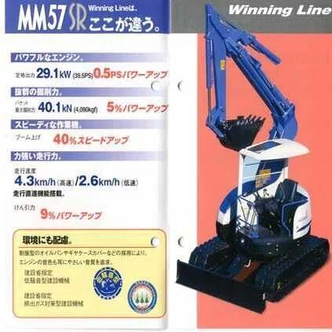新キャタピラー三菱 MM57SR/MM40SR/MM30SR Winning Line 三菱ミニ油圧 
