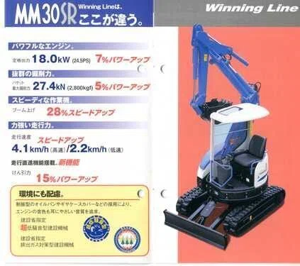 新キャタピラー三菱 MM57SR/MM40SR/MM30SR Winning Line 三菱ミニ油圧
