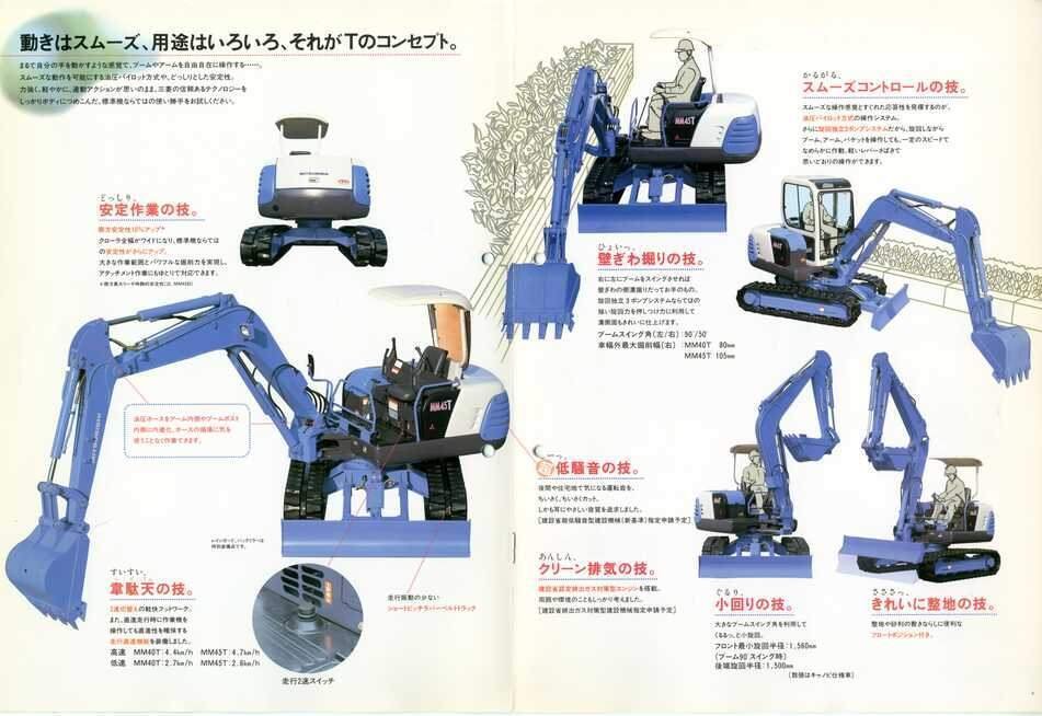 新キャタピラー三菱 MM40T/MM45T 三菱mini油圧ショベル｜建設