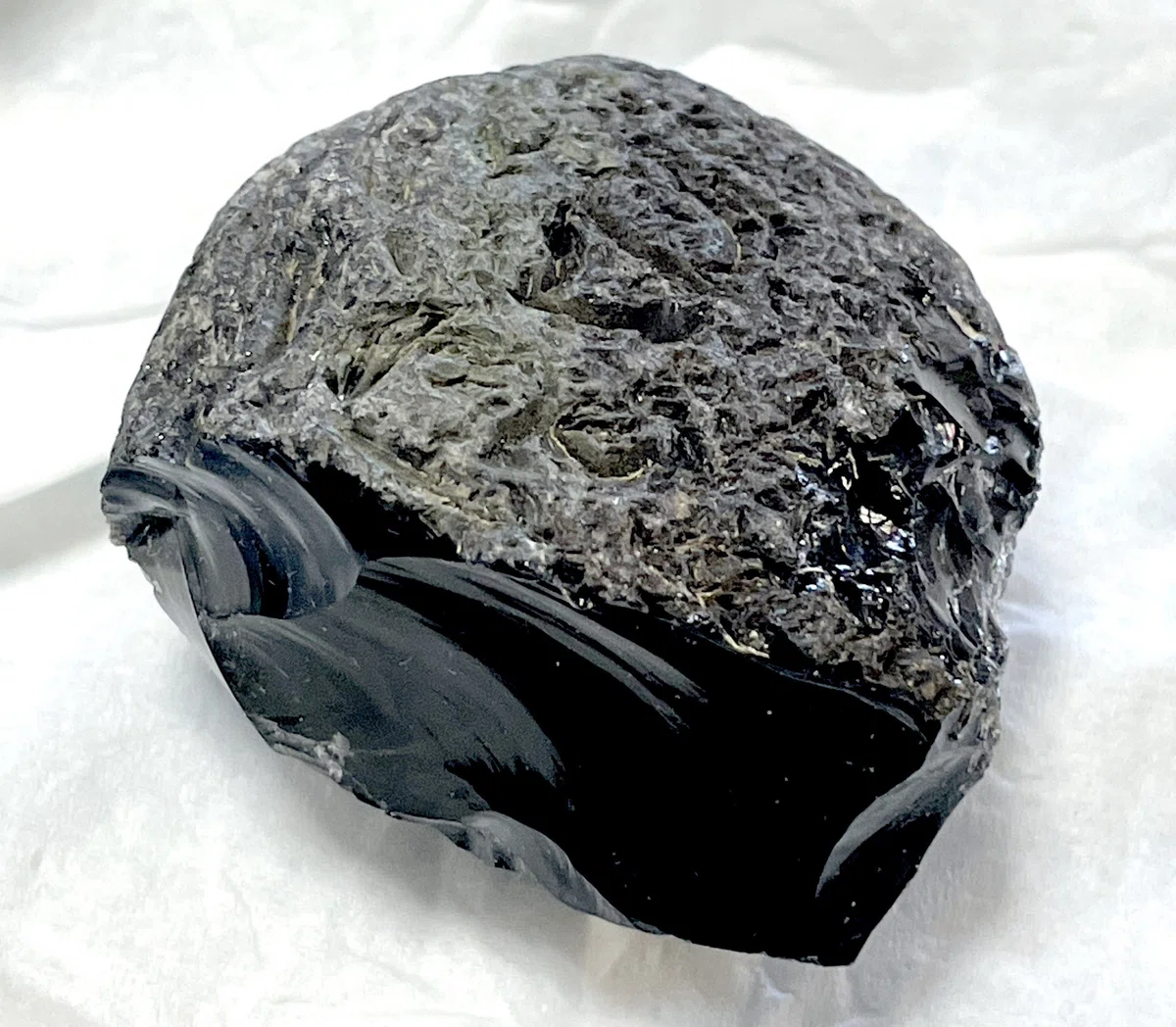 水石 黒曜石 （鉱物】盆栽などの飾り石に・・・北海道池田町産の十勝石 