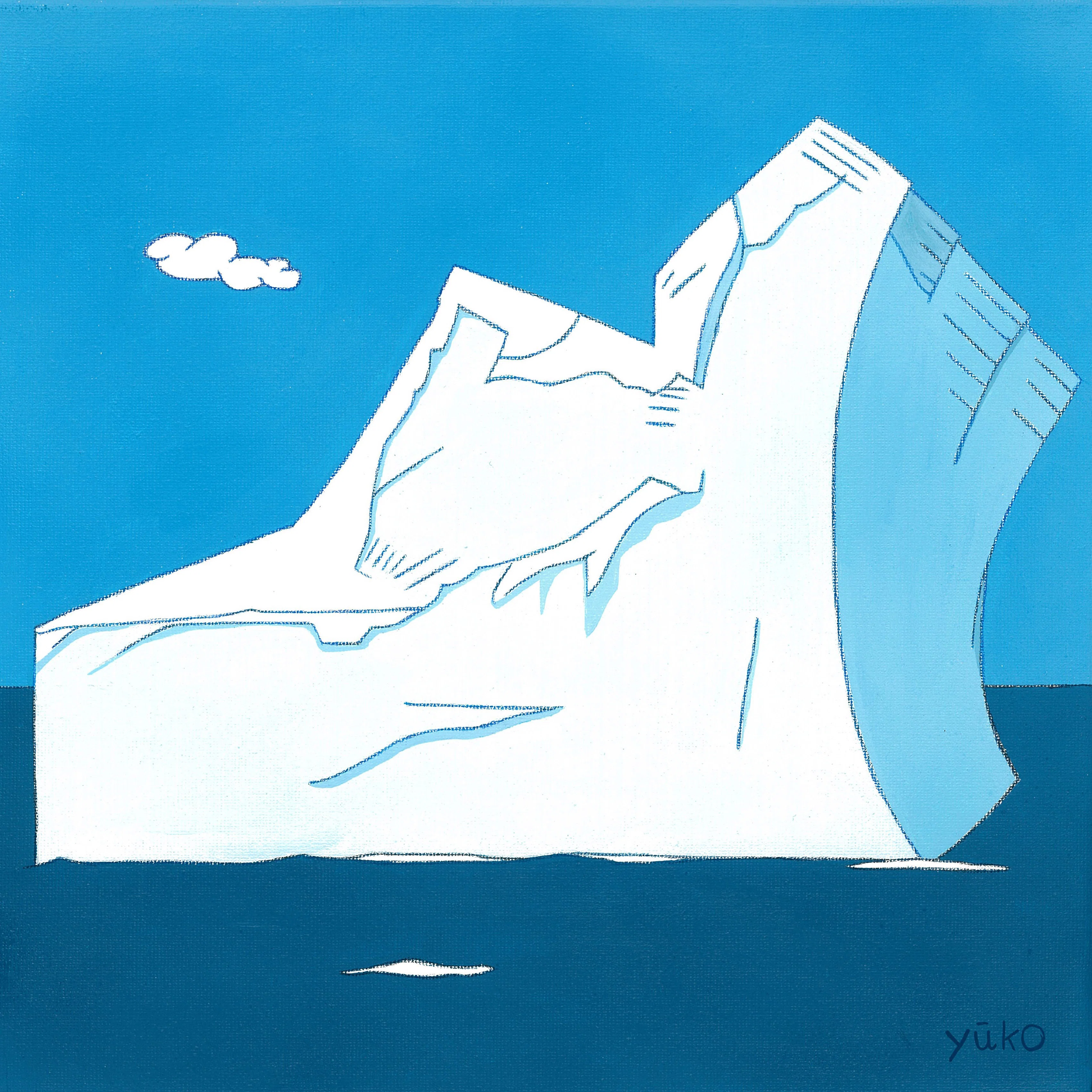 初めてキャンバスに描いた絵はこの氷河の絵です。 ここから私の 