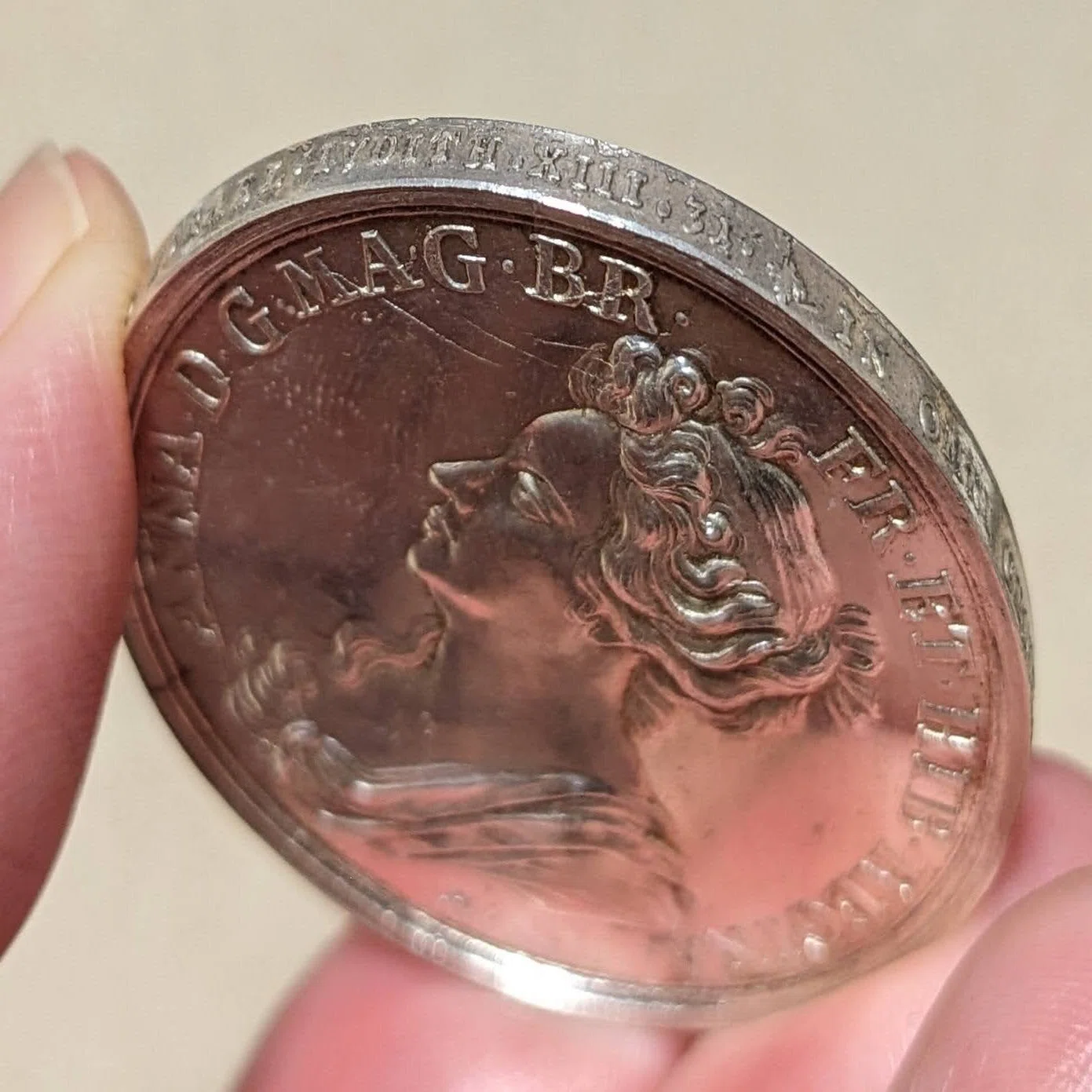 1704年 アン女王 イギリス戦勝記念銀メダル (1704 G.Britain 