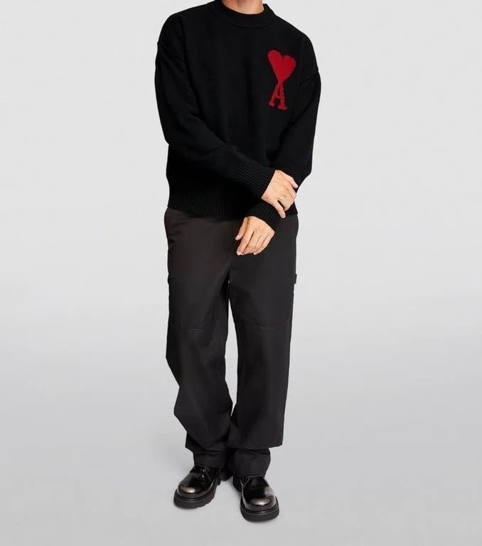 Paris ニットコーデ amiparis セーター with leggings AMI PARISコーデ